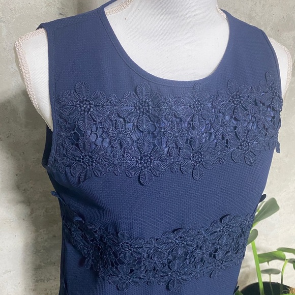 Ezra lace zipper back shift sleeveless dress - Picture 2 of 5